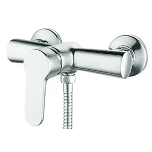 Brass shower mixer‚wanhai cartridge‚ zinc handle‚w/o shower and hose‚ 65g Brass Excentric+ S/S cover