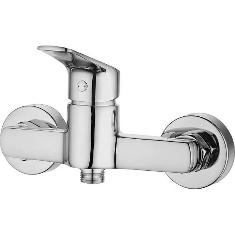 Brass shower mixer‚wanhai cartridge‚ zinc handle‚w/o shower and hose‚ 304# S/S Excentric 48g+ S/S cover