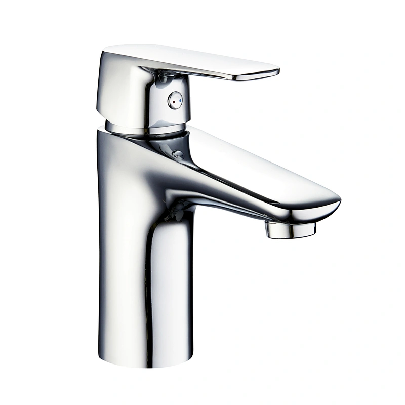 Brass Basin mixer‚wanhai cartridge‚zinc handle‚w/o pop up‚3/8*35CM S/S hose