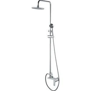 Shower sets‚ brass body‚ wanhai cartridge‚ zinc handle‚ S/S pipe+ZSW026 ABS Top rain shower+plastic hand shower‚ 1.5M S/S doulbe chrome hose‚65g Brass Excentric+ S/S cover