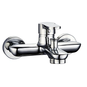 Brass bath mixer‚wanhai cartridge‚ zinc handle‚w/o shower and hose‚ 304# S/S Excentric 48g+ S/S cover
