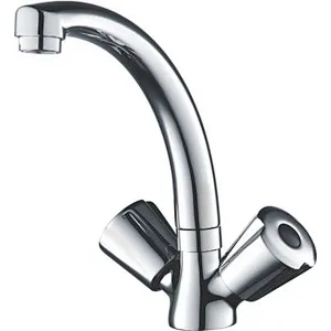 Brass kitchen mixer‚ brass head valve‚ GS zinc handle‚ S4 S/S spout‚ 3/8*35CM S/S hose