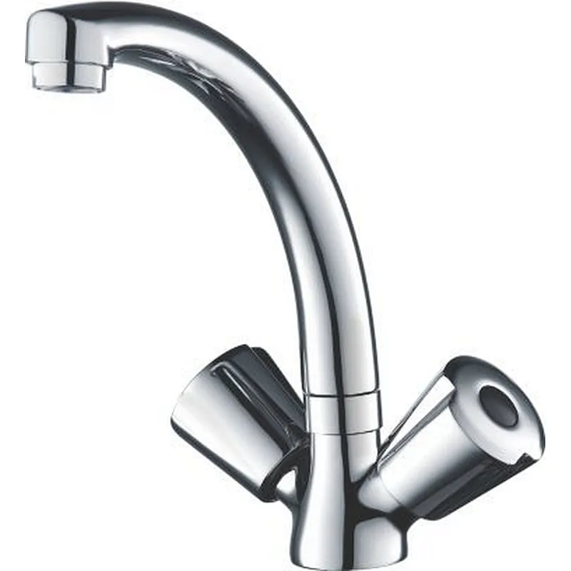 Brass kitchen mixer‚ brass head valve‚ GS zinc handle‚ S4 S/S spout‚ 3/8*35CM S/S hose