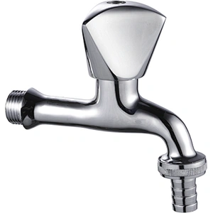 Brass chrome tap with s/s nut‚ brass full turn head valve‚ 445#zinc handle