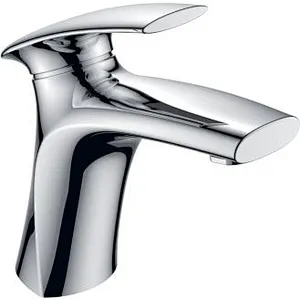 Brass Basin mixer‚wanhai cartridge‚zinc handle‚w/o pop up‚3/8*35CM S/S hose