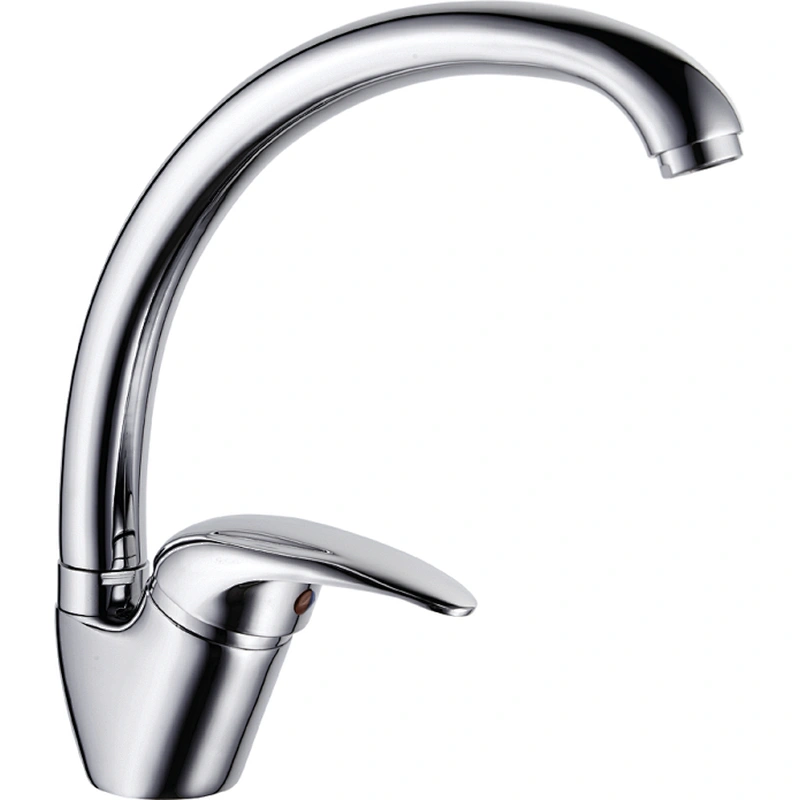 Brass kitchen mixer‚normal cartridge‚zinc handle‚S1# S/S Spout‚3/8*35CM S/S hose
