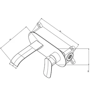 Brass  concealed basin mixer（Black),wanhai cartridge, zinc handle, 201# S/S cover 23*10CM, brass outlet head