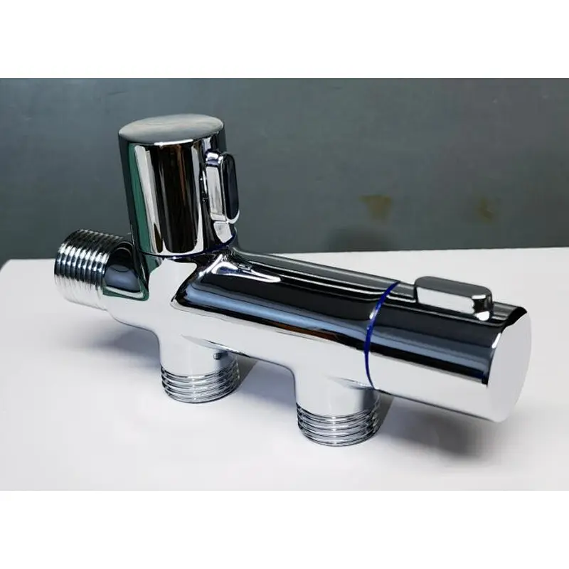Brass double handle chrome tap‚ brass half turn  head valve‚ zinc handle