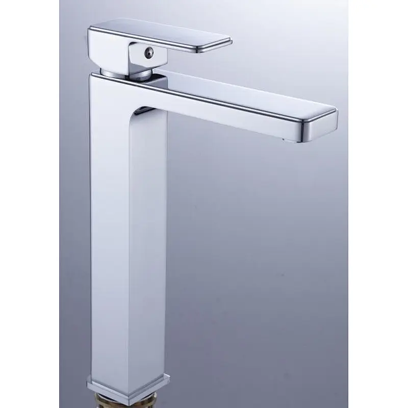 Brass Basin mixer ‚wanhai cartridge‚zinc handle‚w/o pop up‚3/8*35CM S/S hose