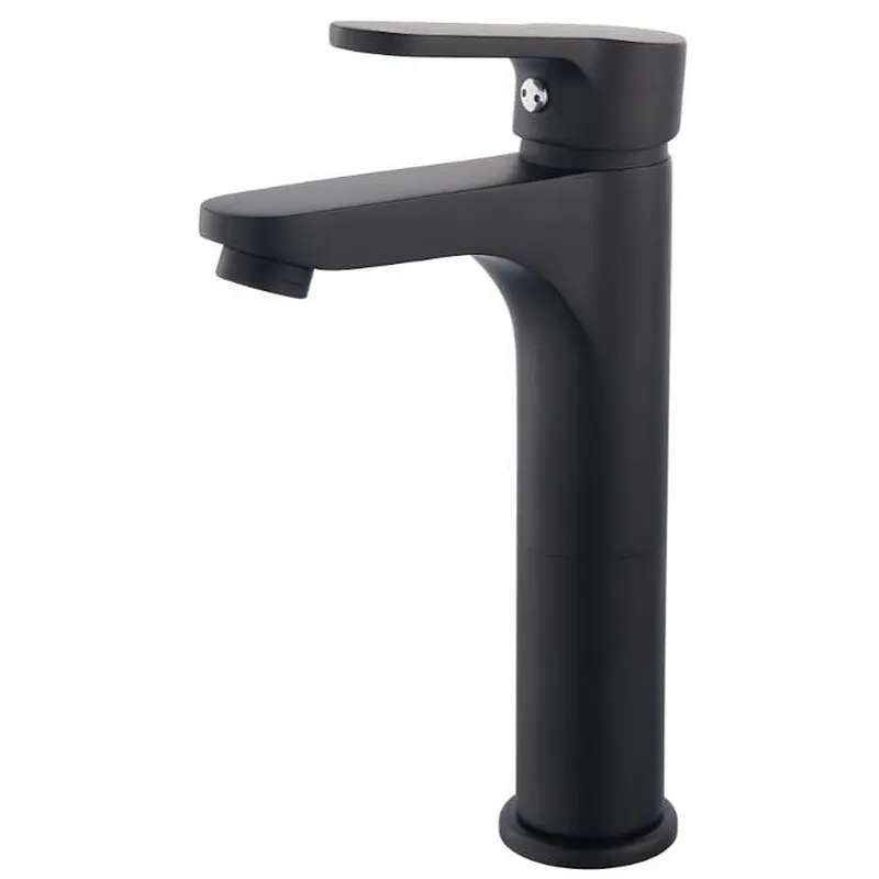 Brass Basin mixer（black）‚                 wanhai cartridge‚                 zinc handle‚                            w/o pop up‚                        3/8*35CM S/S hose