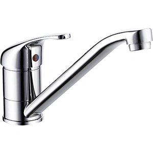 Brass kitchen mixer‚normal cartridge‚zinc handle‚S/S Spout‚3/8*35CM S/S hose