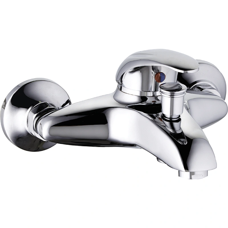 Brass bath mixer‚normal cartridge‚ zinc handle‚w/o shower and hose‚ brass inside nut+outside nut‚304# S/S Excentric 48g+cover