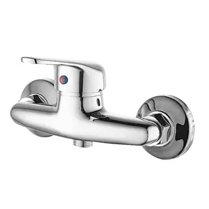 Brass shower mixer‚normal cartridge‚ zinc handle‚w/o shower and hose‚ brass inside nut+outside nut‚201# S/S Excentric 50g+cover