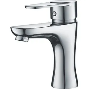 Zinc basin mixer‚ normal cartridge‚ without pop up‚1/2*40CM s/s hose S/S nut