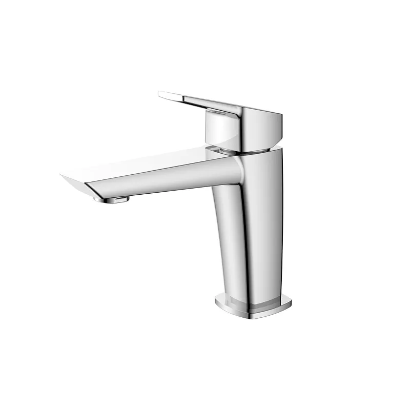 Máy trộn lưu vực hoàn thiện bằng đồng thau Chrome được đánh bóng trang nhã