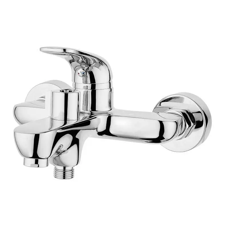 Brass bath mixer‚wanhai cartridge‚ zinc handle‚w/o shower and hose‚ 65g Brass Excentric+ S/S cover