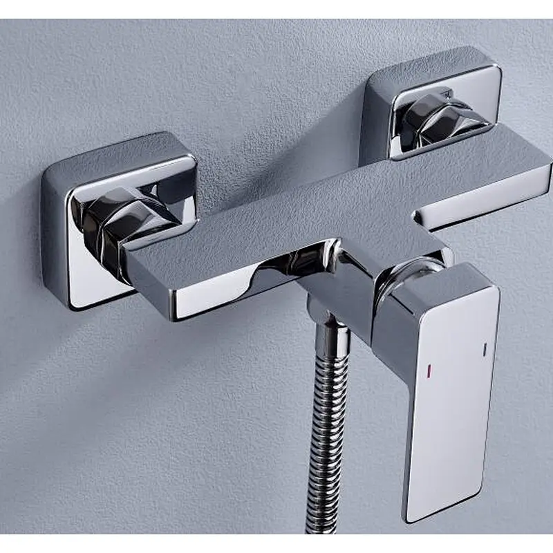 Brass shower mixer‚wanhai cartridge‚ zinc handle‚w/o shower and hose‚ S/S inside nut+outside nut‚304# S/S Excentric 48g+cover