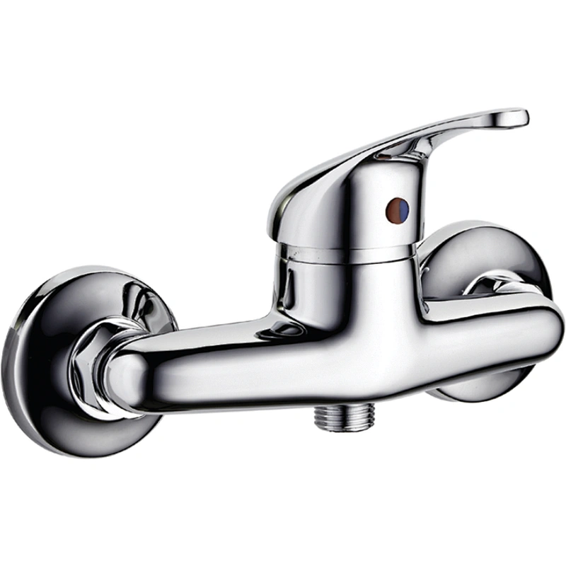 Brass shower mixer‚normal cartridge‚ zinc handle‚w/o shower and hose‚ brass inside nut+outside nut‚304# S/S Excentric 48g+cover
