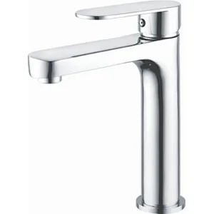Brass Basin mixer‚wanhai cartridge‚zinc handle‚w/o pop up‚3/8*35CM S/S hose