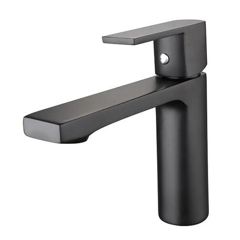 Brass Basin mixer（black)‚                 wanhai cartridge‚                 zinc handle‚                            w/o pop up‚                        3/8*35CM S/S hose