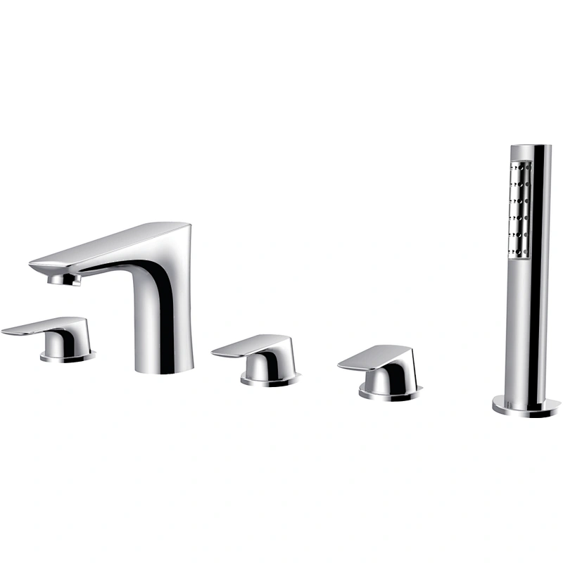 Build-in Brass bath mixer‚half turn cartridge‚zinc handle‚1.5M s/s hose + brass shower head