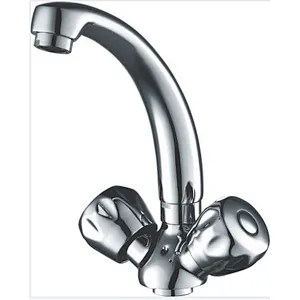 Brass kitchen mixer, brass head valve, GS zinc handle, S4 S/S spout, 3/8*35CM S/S hose