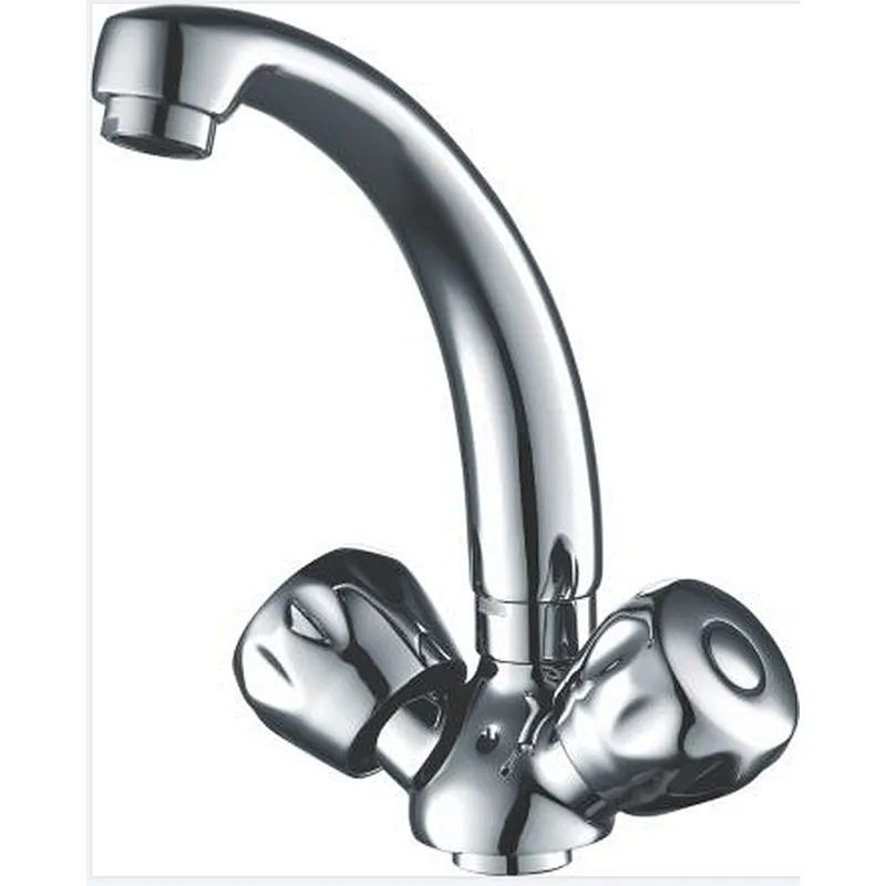 Brass kitchen mixer, brass head valve, GS zinc handle, S4 S/S spout, 3/8*35CM S/S hose