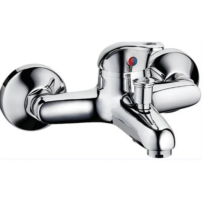 Brass bath mixer‚normal cartridge‚ zinc handle‚w/o shower and hose‚ brass inside nut+outside nut‚304# S/S Excentric 48g+cover
