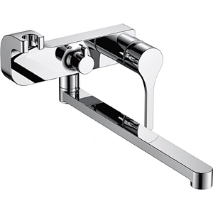Brass kitchen and shower mixer‚normal cartridge‚ zinc handle‚Q4 brass spout‚ 65g Brass Excentric+ S/S cover