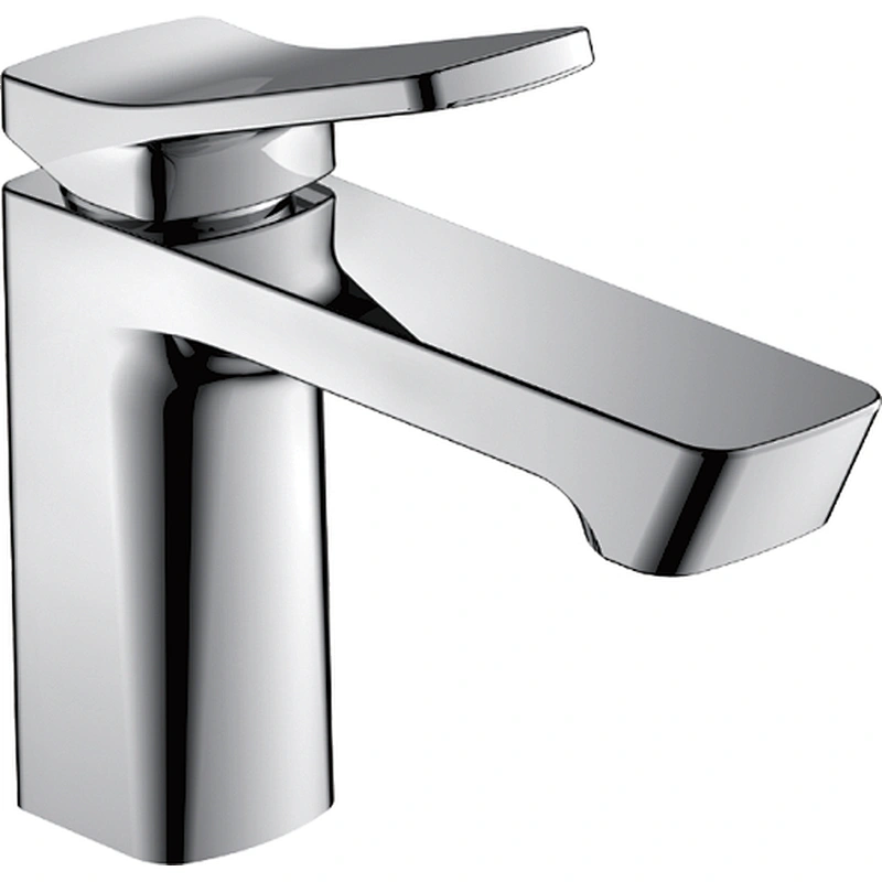 Brass Basin mixer‚wanhai cartridge‚zinc handle‚w/o pop up‚3/8*35CM S/S hose