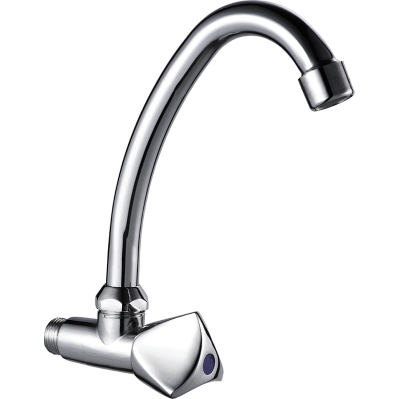 Zinc kitchen tap‚ brass head valve‚ Zinc handle‚ S/S spout 270mm+zinc nut‚ plastic aerator‚ S/S flange