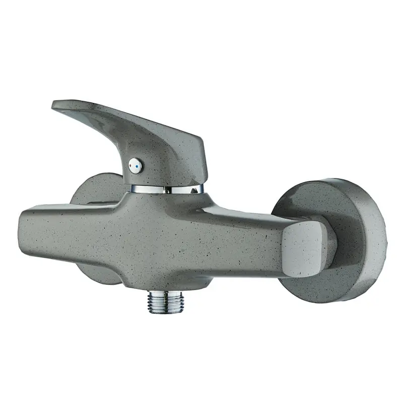 Brass shower mixer (GM)‚wanhai cartridge‚ zinc handle‚w/o shower and hose‚ 65g Brass Excentric+ S/S cover