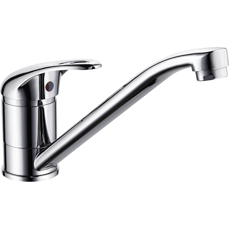 Brass kitchen mixer‚normal cartridge‚zinc handle‚S/S Spout‚3/8*35CM S/S hose