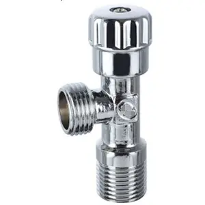Válvula angular de latão de fábrica TIEMA com válvula angular de água sanitária com alça ABS esférica