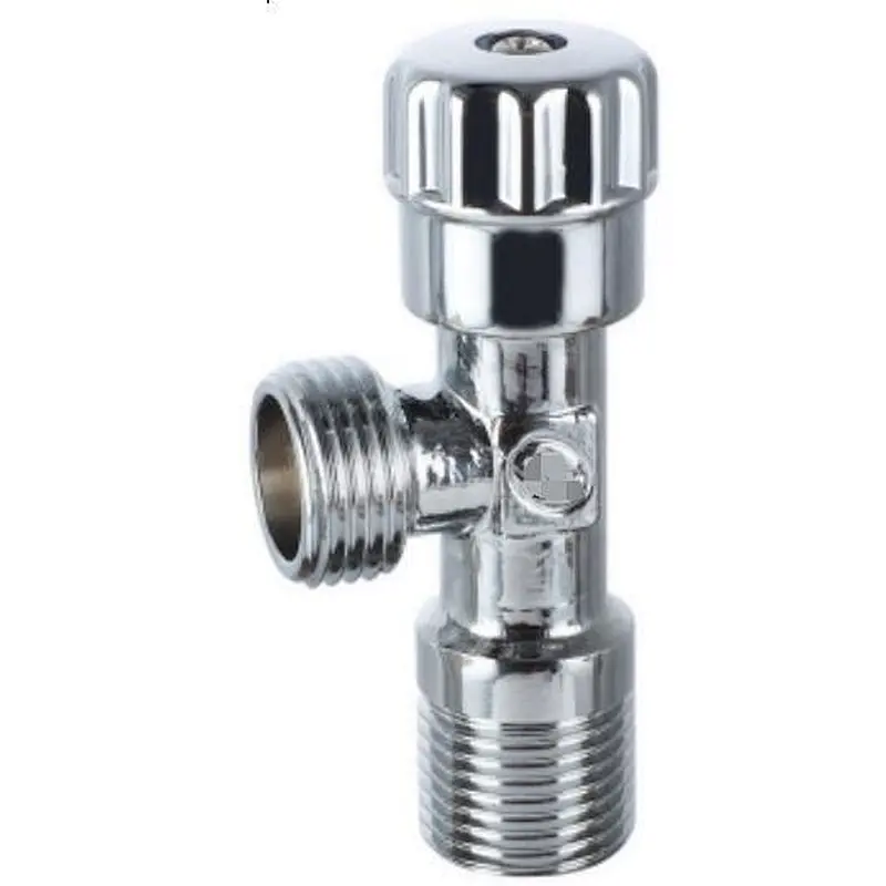 Válvula angular de latão de fábrica TIEMA com válvula angular de água sanitária com alça ABS esférica