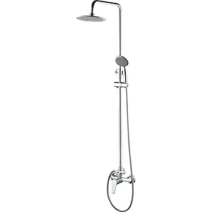 Shower sets‚ brass body‚ wanhai cartridge‚ zinc handle‚ S/S pipe+ZSW026 ABS Top rain shower+plastic hand shower‚1.5M S/S doulbe chrome hose‚65g Brass Excentric+ S/S cover