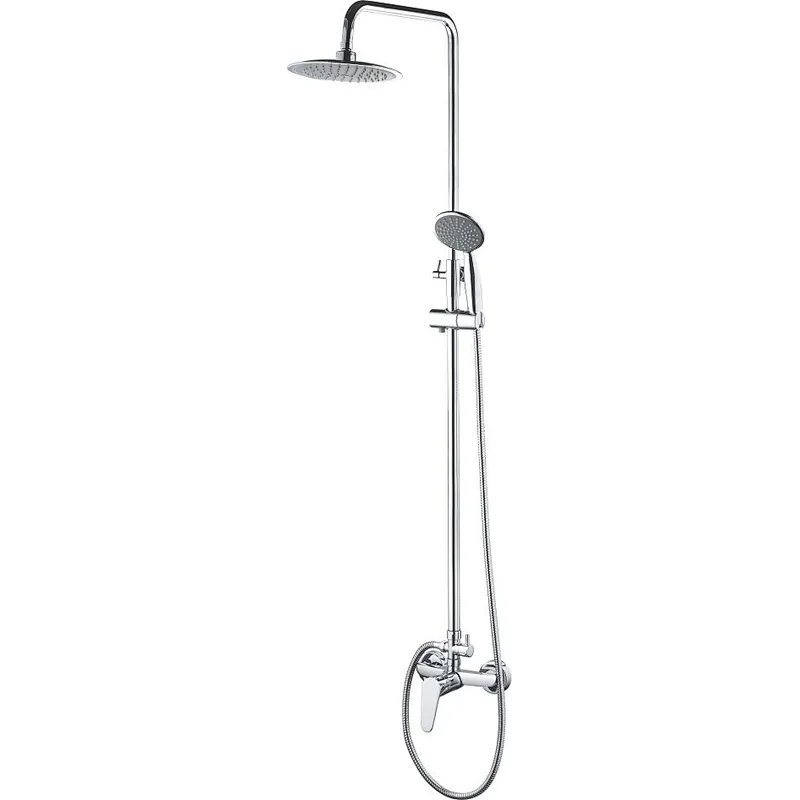 Shower sets‚ brass body‚ wanhai cartridge‚ zinc handle‚ S/S pipe+ZSW026 ABS Top rain shower+plastic hand shower‚1.5M S/S doulbe chrome hose‚65g Brass Excentric+ S/S cover