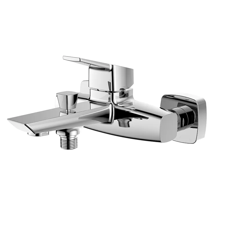 Brass bath mixer‚wanhai cartridge‚ zinc handle‚w/o shower and hose‚ 65g Brass Excentric+ S/S cover