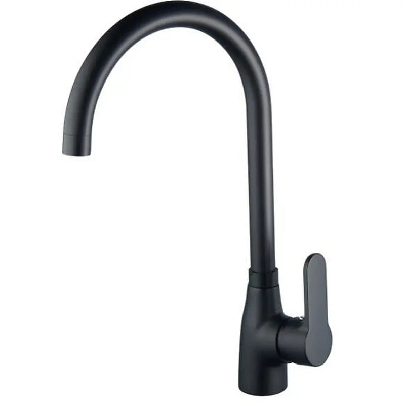 Brass Kitchen mixer（black）‚                 wanhai cartridge‚                 zinc handle‚                            brass spout‚                        3/8*35CM S/S hose