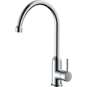 Brass Kitchen mixer‚ wanhai cartridge‚zinc handle‚brass spout‚3/8*35CM S/S hose