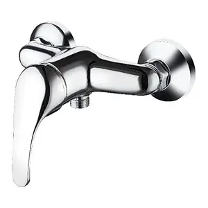 Brass shower mixer‚normal cartridge‚ zinc handle‚w/o shower and hose‚ brass inside nut+outside nut‚304# S/S Excentric 48g+cover