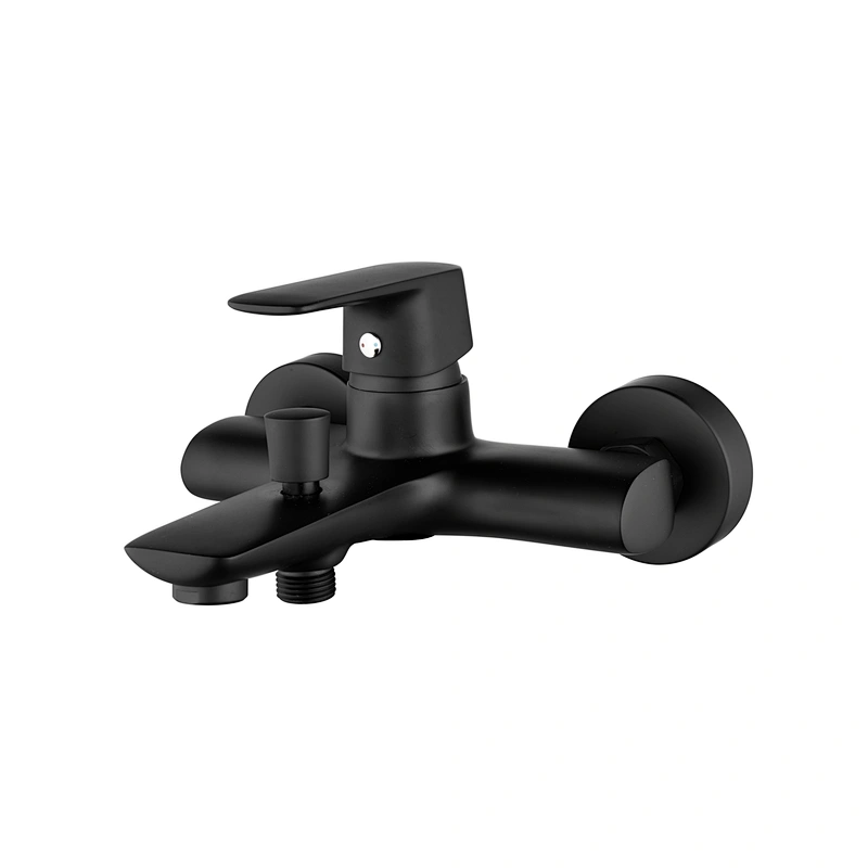 Brass bath mixer (black)‚wanhai cartridge‚ zinc handle‚w/o shower and hose‚ 65g Brass Excentric+ S/S cover