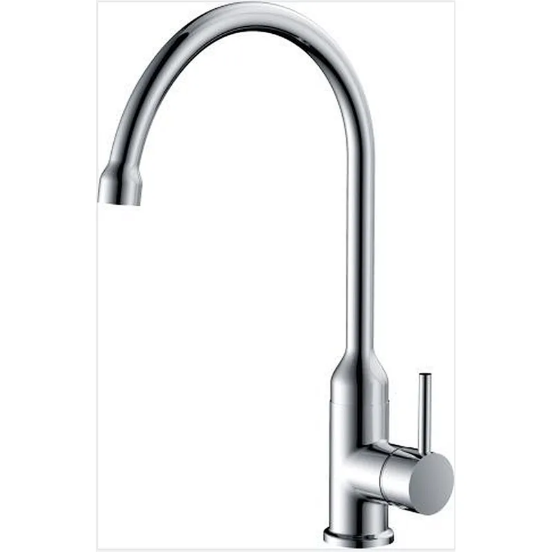 Brass sink kitchen mixer, zinc handle, wanhai cartridge, brass spout, 3/8*35CM s/s hose