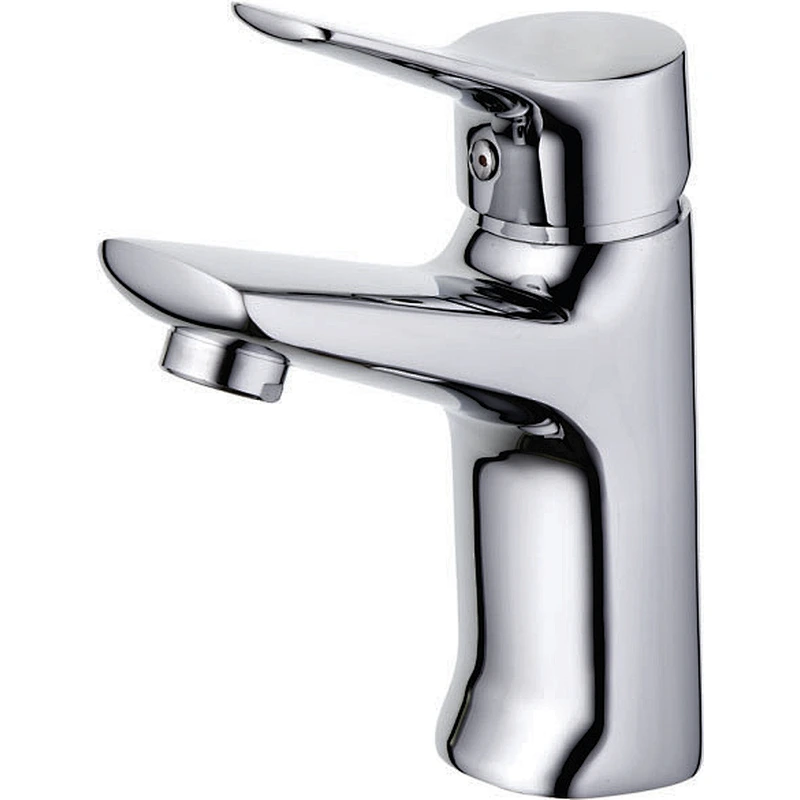 Brass Basin mixer‚wanhai cartridge‚zinc handle‚w/o pop up‚3/8*35CM S/S hose