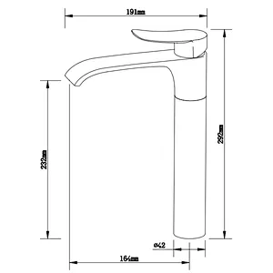 Rubinetto per lavabo a cascata alto in ottone nero con montaggio su ponte