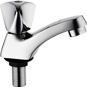 铜冷水面盆水咀，锌柄，慢开阀芯，塑料丙帽