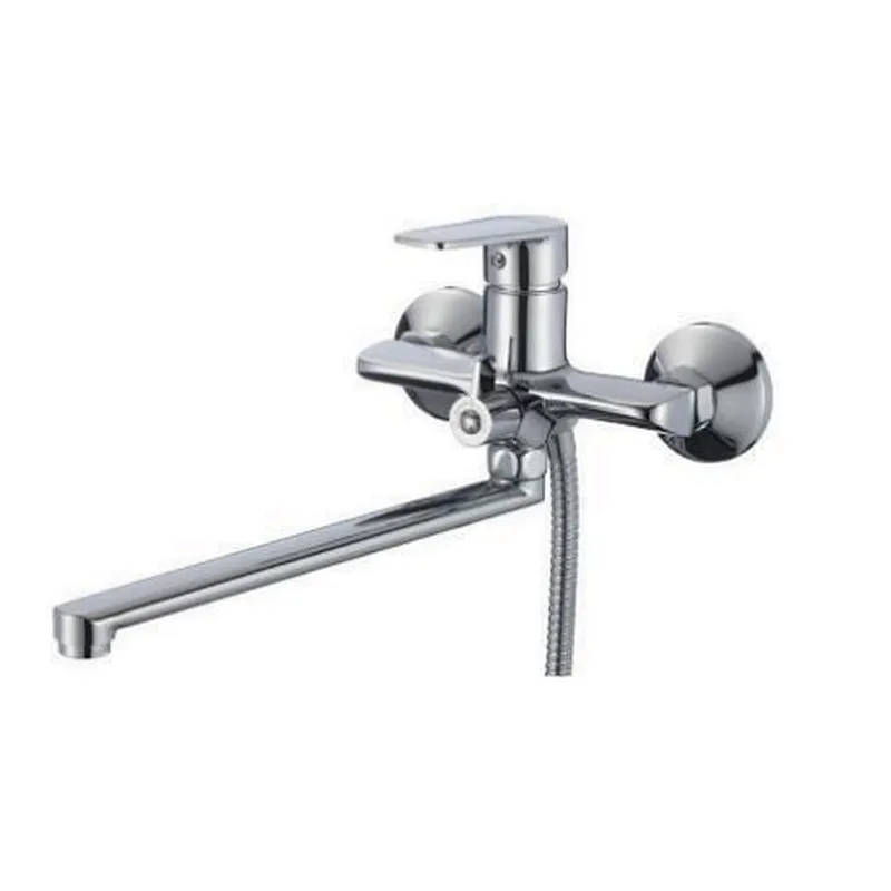 Brass kitchen and shower mixer,wanhai cartridge, zinc handle,w/o shower and hose, S/S inside nut+S/S nut, 304# S/S Excentric 48g+ S/S cover