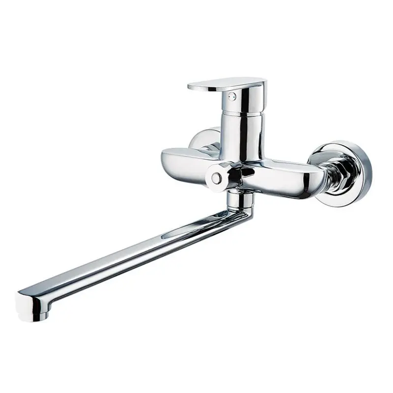 Brass kitchen and shower mixer‚normal cartridge‚ zinc handle‚Q4 brass spout‚ 65g Brass Excentric+ S/S cover