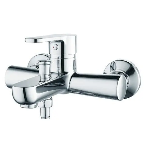 Brass bath mixer‚wanhai cartridge‚ zinc handle‚w/o shower and hose‚ 65g Brass Excentric+ S/S cover