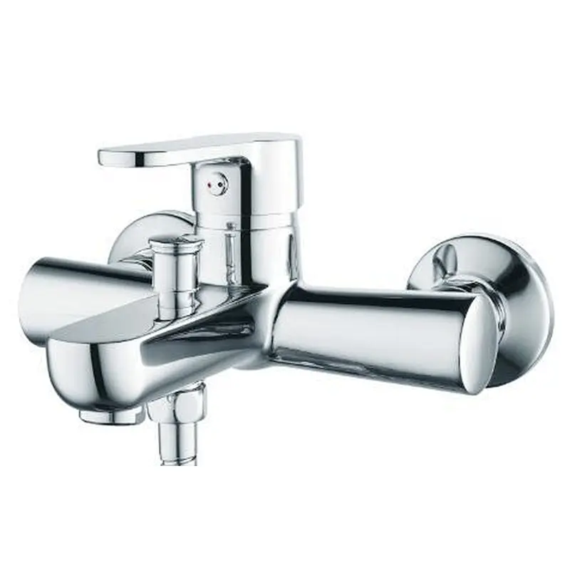 Grifo cromado para bañera de baño con montaje en pared